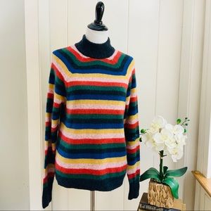 ABERCROMBIE & FITCH Striped Turtleneck Sweater